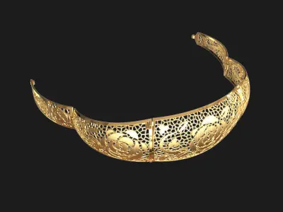 Floral bracelet 3D print model