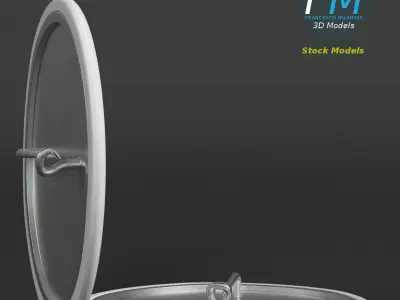 Blank campaign button 3D model