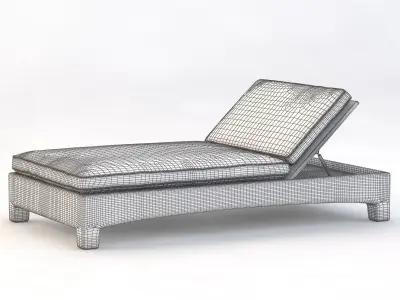La Jolla Chaise Cushions 3D model