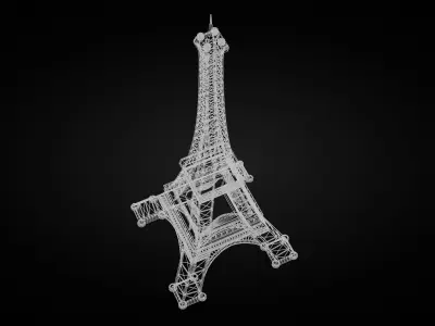Low Poly Eiffel Tower Low-poly 3D model