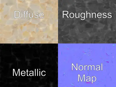 Neoclassical Draped Woman Statue model pack Low-poly 3D model