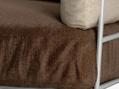 High Armchair 3D model