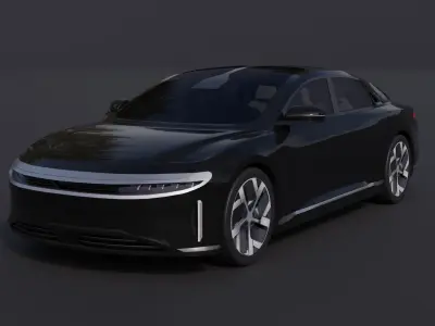 Generic Electric Sedan 6 Low-poly 3D model
