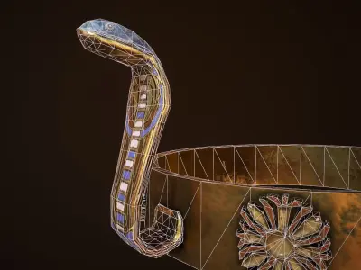 Egyptian diadem Low-poly 3D model