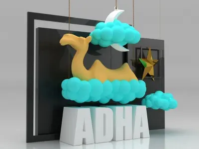 Eid Al Adha Conceptual Shop Window  3D model