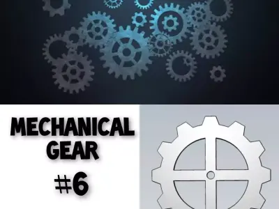 Mechanical Gear Wheel For Engineering Work 3D model