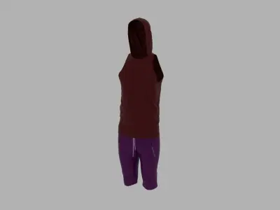 Sport Suit Low-poly 3D model 10