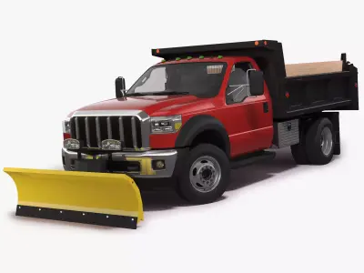 Snow Plow Truck 3D model
