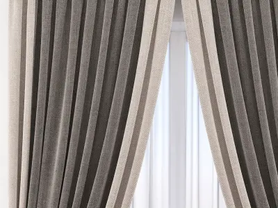 Set 76 Curtains 3D model