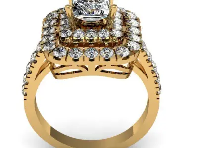 daimond ring 3D print model 18