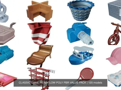CLASSIC GAME READY LOW POLY PBR VALUE PACK 3D Model Collection