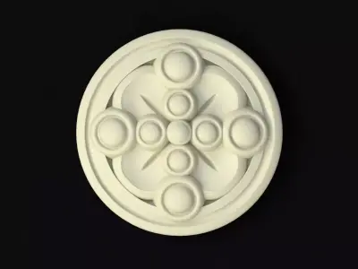 rosette circular medallion 3D model