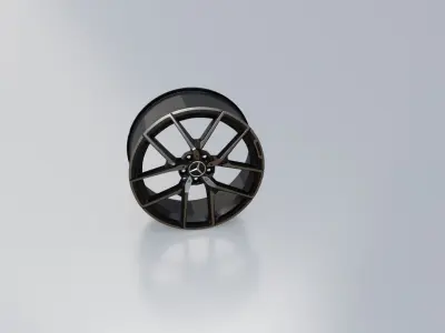 Mercedes Staggered Rims AMG Low-poly 3D model
