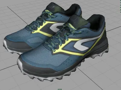 Hiking shoes 2  Low-poly 3D model