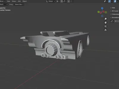 Batmobile - The animated series 3D model