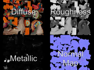 Fantasy Alien Warrior Model Pack Low-poly 3D model