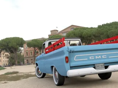 GMC PICKUP TRUCK FLEETSIDE LONG 1964 3D model