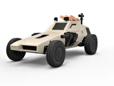 Dune buggy from movie Megaforce 1982 Scale 1 to 24 3D print model