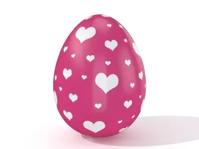 Easter egg N009 Low-poly 3D model