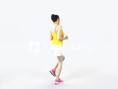 Dream 02A Running Jogging Sports Woman Low-poly 3D model