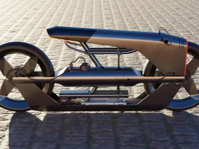 Futuristic motorcycle 3D model