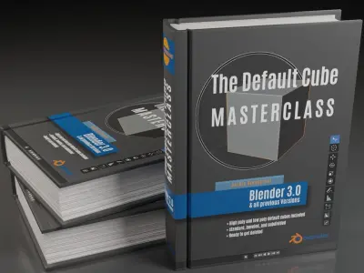The Default Cube Masterclass Book Low-poly 3D model