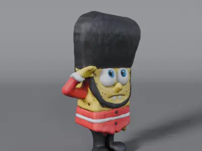 spongebob sculpture 3D model