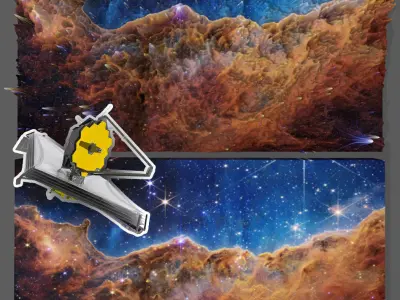 Low Res James Webb deep sky object 3d software analysis Free 3D print model