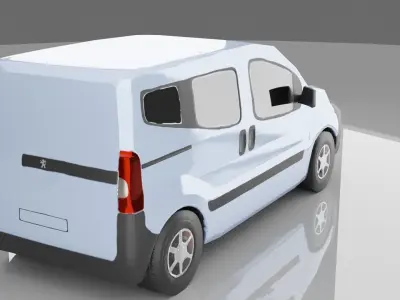 Low Poly Peugeot Bipper Free low-poly 3D model