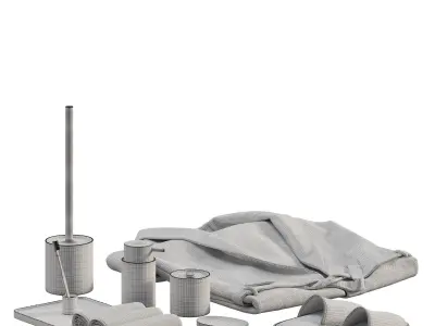 Concrete Accessories Set 3D model