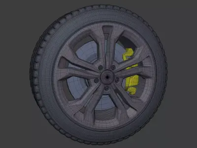 Car Wheel -- Tire Rim -- Sport SUV Sedan 3D model