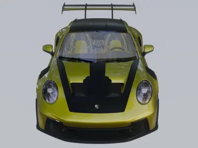 Porsche 911 GT3 RS Low-poly 3D model