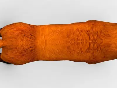 LowPoly Model Beautiful Red Fox Low-poly 3D model