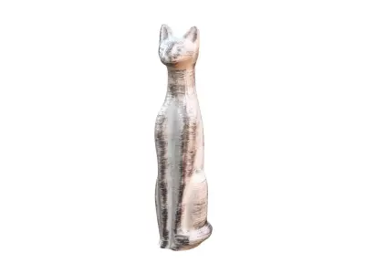 Statue - Cat Low-poly 3D model