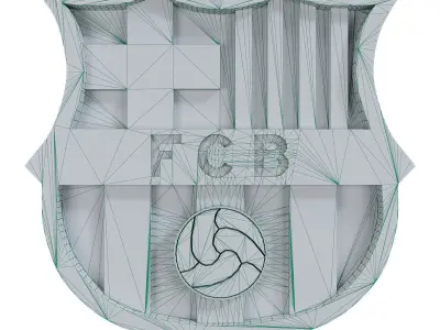 Logo FC Barselona 3D print model