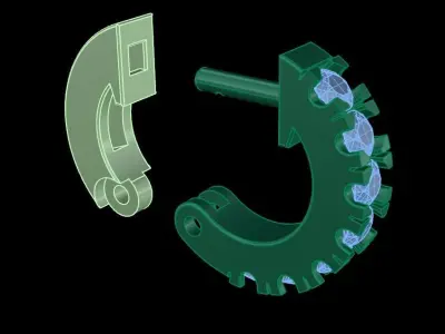 Half Infinity Diamond Hoop 2mm 3D print model