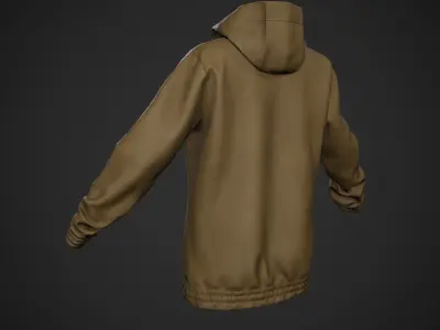 Brown Snowboard Hoodie Style 2 Low-poly 3D model