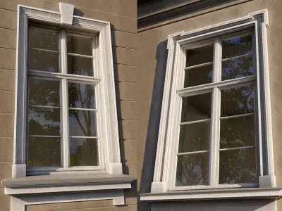 Classic window frame 3D model