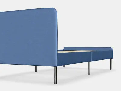 BLAKULLEN Upholster bed frame with headboard Low-poly 3D model