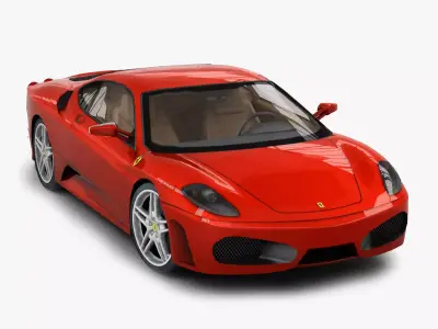 Ferrari F430 Berlinetta Low-poly 3D model