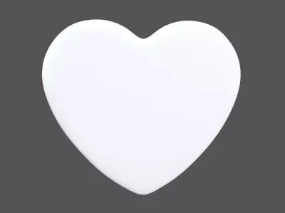 Twitter Heart Emoji v1 009 Low-poly 3D model