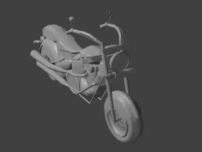 Motocicleta motorcycle Low-poly 3D model