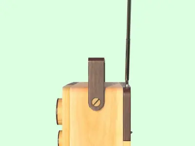 Minimalist Radio Free low-poly 3D model