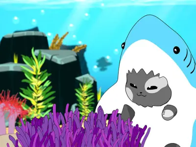 Viral Baby Shark Cats Entire Scenes and Characters Setup 3D model