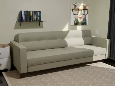 Sofa 3D two seater 3D model