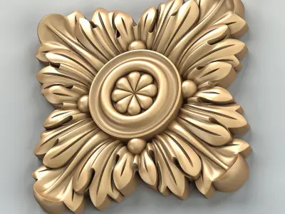 Square rosette 024 3D model
