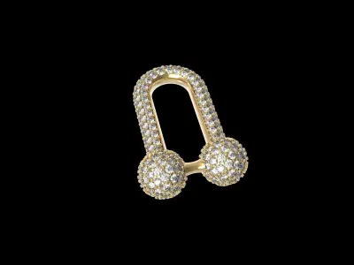 3D Hardwear Bracelet or necklace Diamond Paved Detal 3D print model