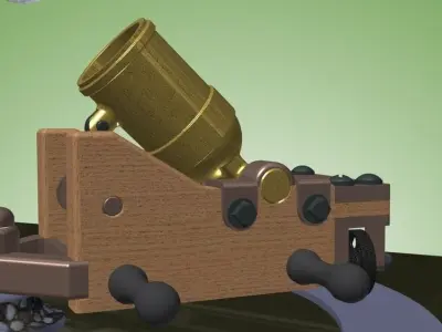 Mortar Golf Ball Size Free 3D model