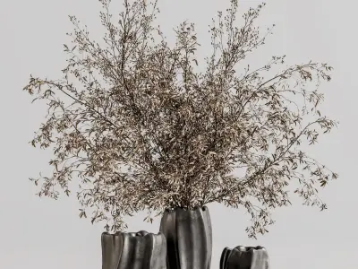 plants bouquet vase 44 3D model