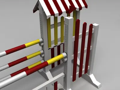 Horse jump obstacle 10 3D model